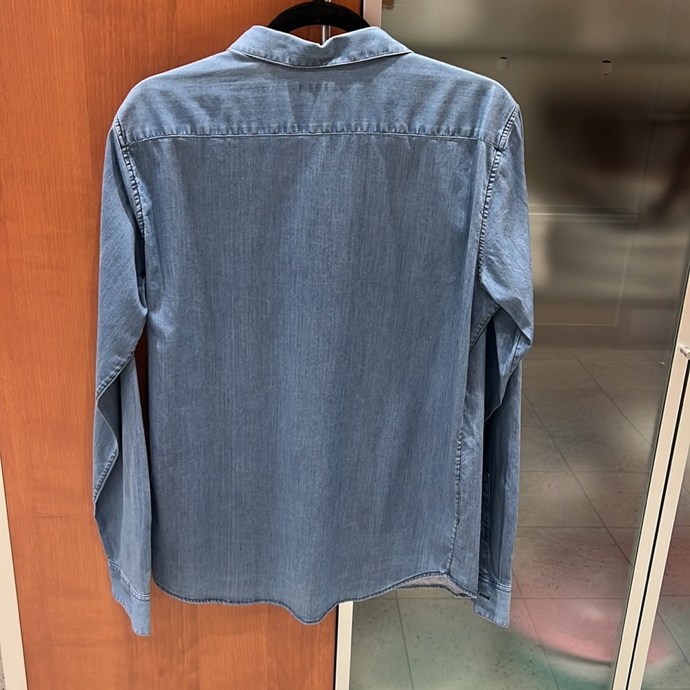 Euc Theory Chambray Button Down - image 3